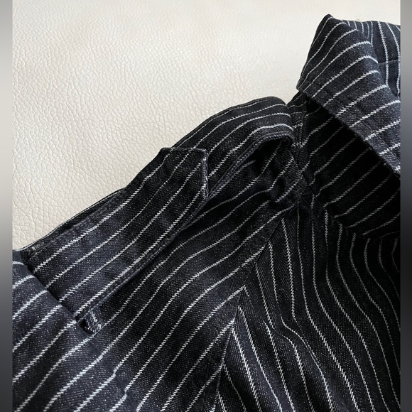 Zara Women’s Cropped Striped Denim Jacket - Size XL - Picture 9 of 12